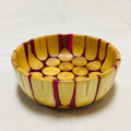 Elegant Resin Craft Wooden Angel Bowl Handmade Web Pattern Rustic Fruit Salad Serving Dish Kitchen Table Home Decor