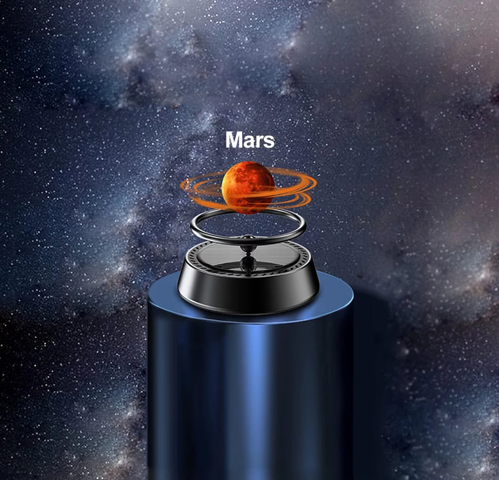 Mars Themed Creative Ornament Car & Desktop Decor Rotating Planet Model