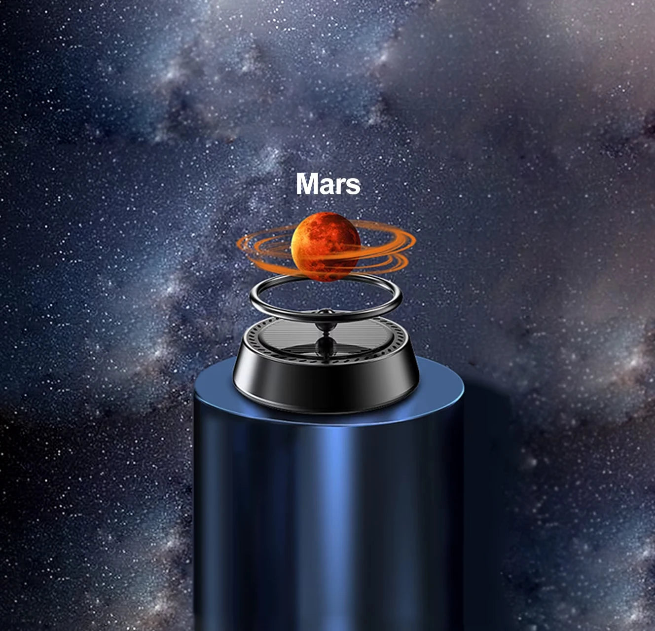 Mars Themed Creative Ornament Car & Desktop Decor Rotating Planet Model