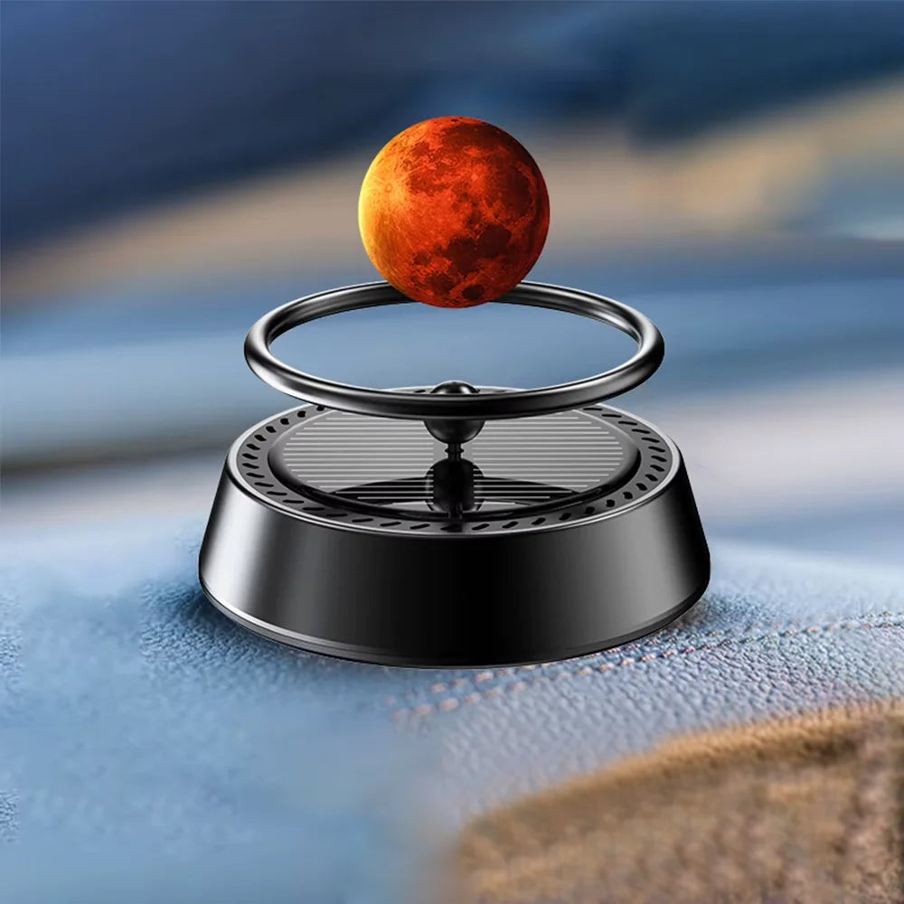 Mars Themed Creative Ornament Car & Desktop Decor Rotating Planet Model