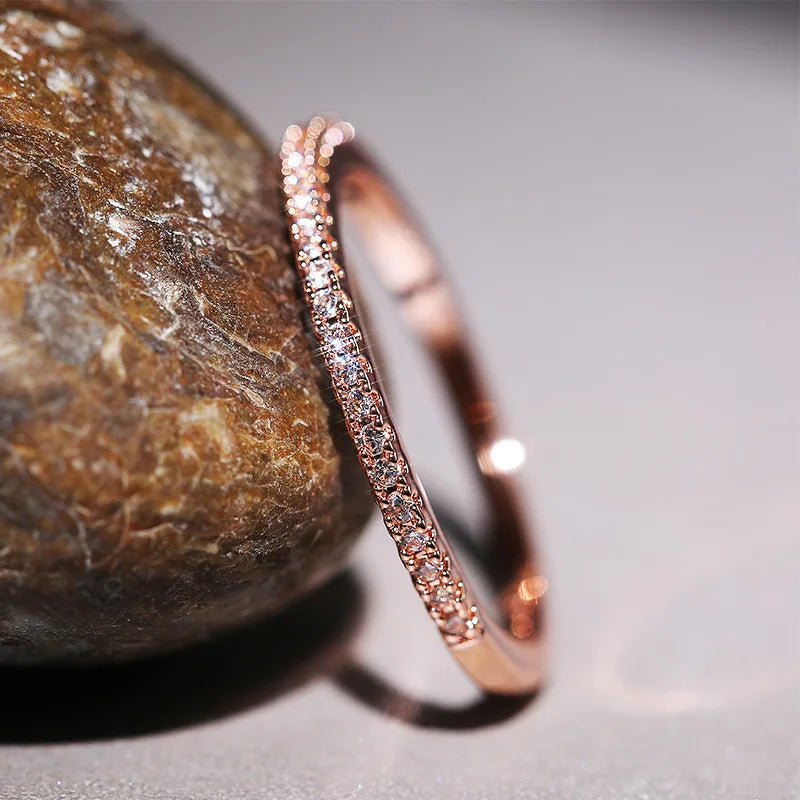 Minimalist Ring For Women Sparkle Accent Versatile Index Finger Fashion Jewelry