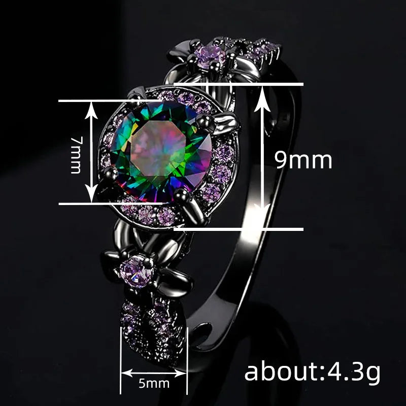 Butterfly Bow Flower Ring for Women Chic Cute Colorful Fashion Statement Jewelry Gift