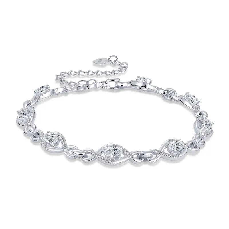 925 Silver Fashionable Infinite Link Bracelet for Women Bracelet