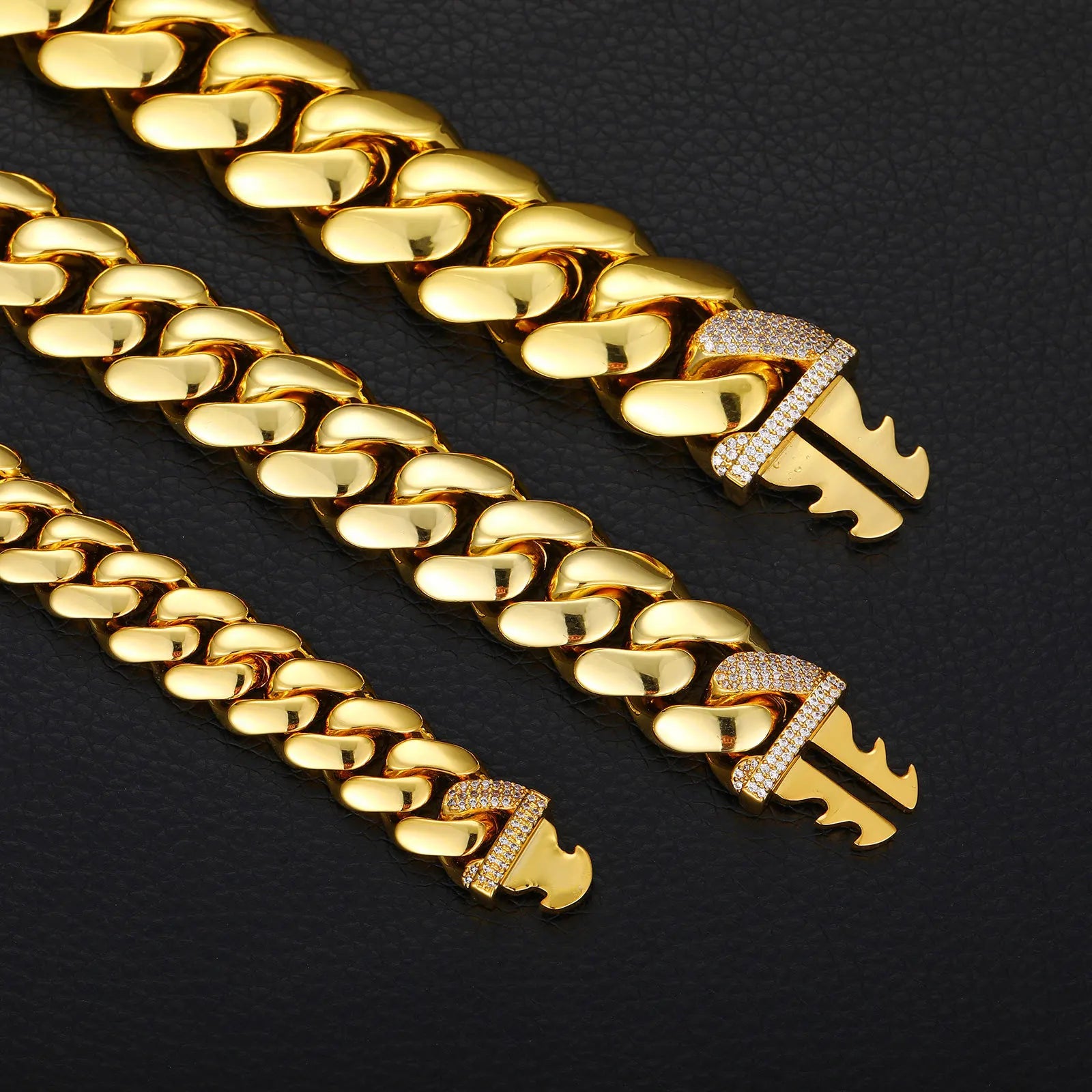Miami Cuban Link 18K Gold Bracelet Mens