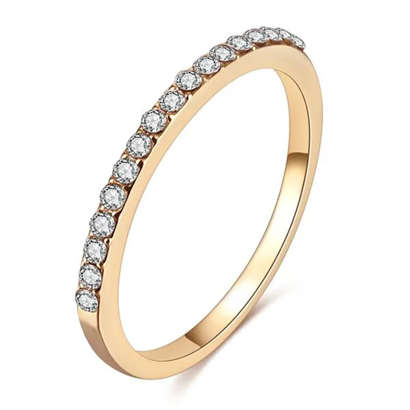 Minimalist Ring For Women Sparkle Accent Versatile Index Finger Fashion Jewelry