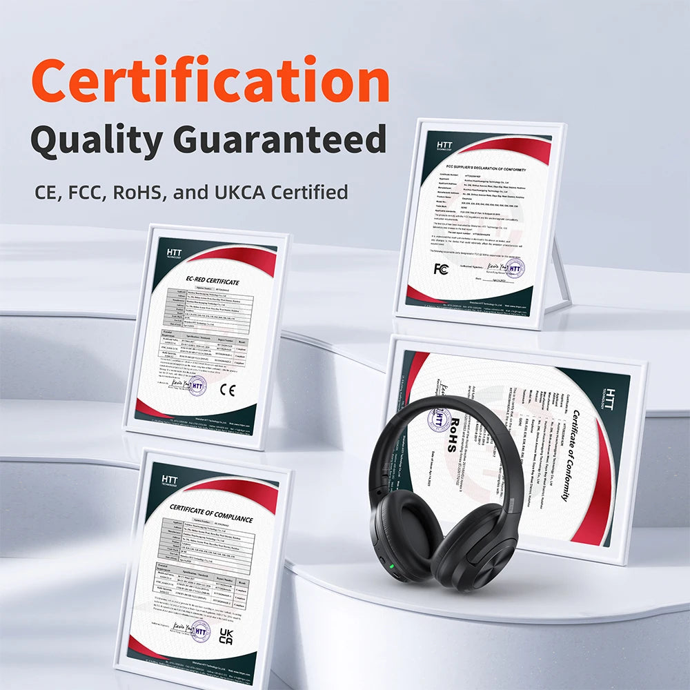 QERE E80 2025 Hot Selling Wireless Headphones Active Noise Cancelling 40mm Speaker 25dB ANC