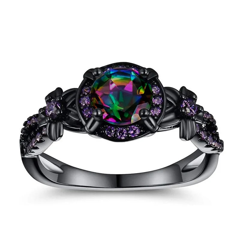 Butterfly Bow Flower Ring for Women Chic Cute Colorful Fashion Statement Jewelry Gift
