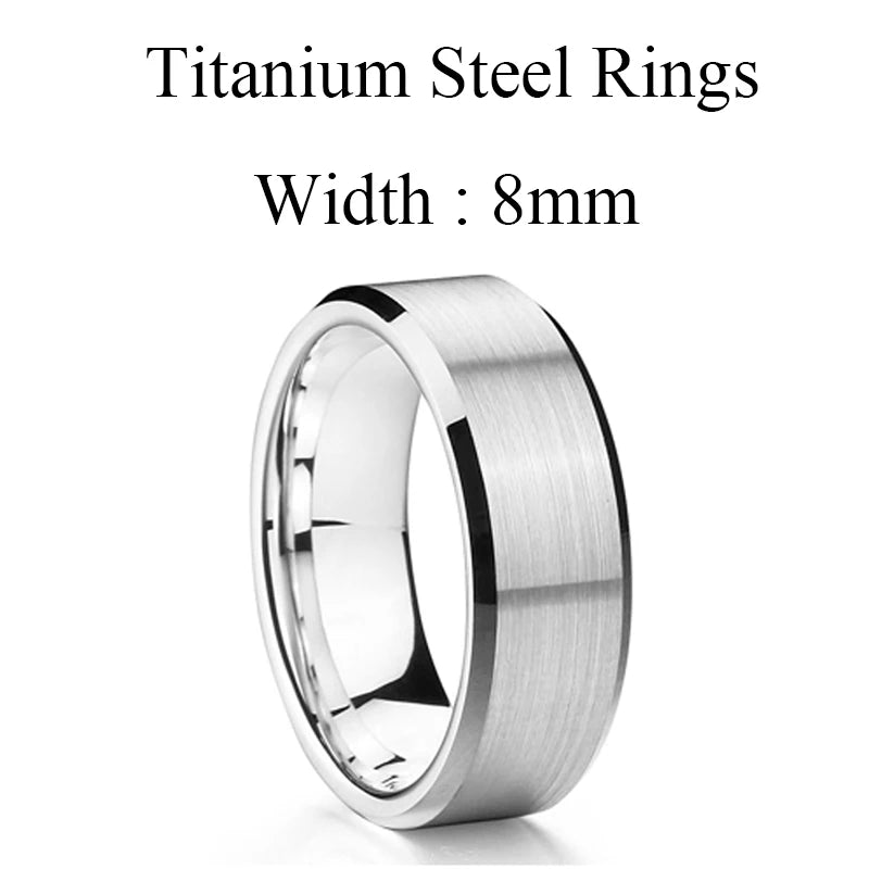 Titanium Rings for Men Wedding Bands or Anniversary Gifts