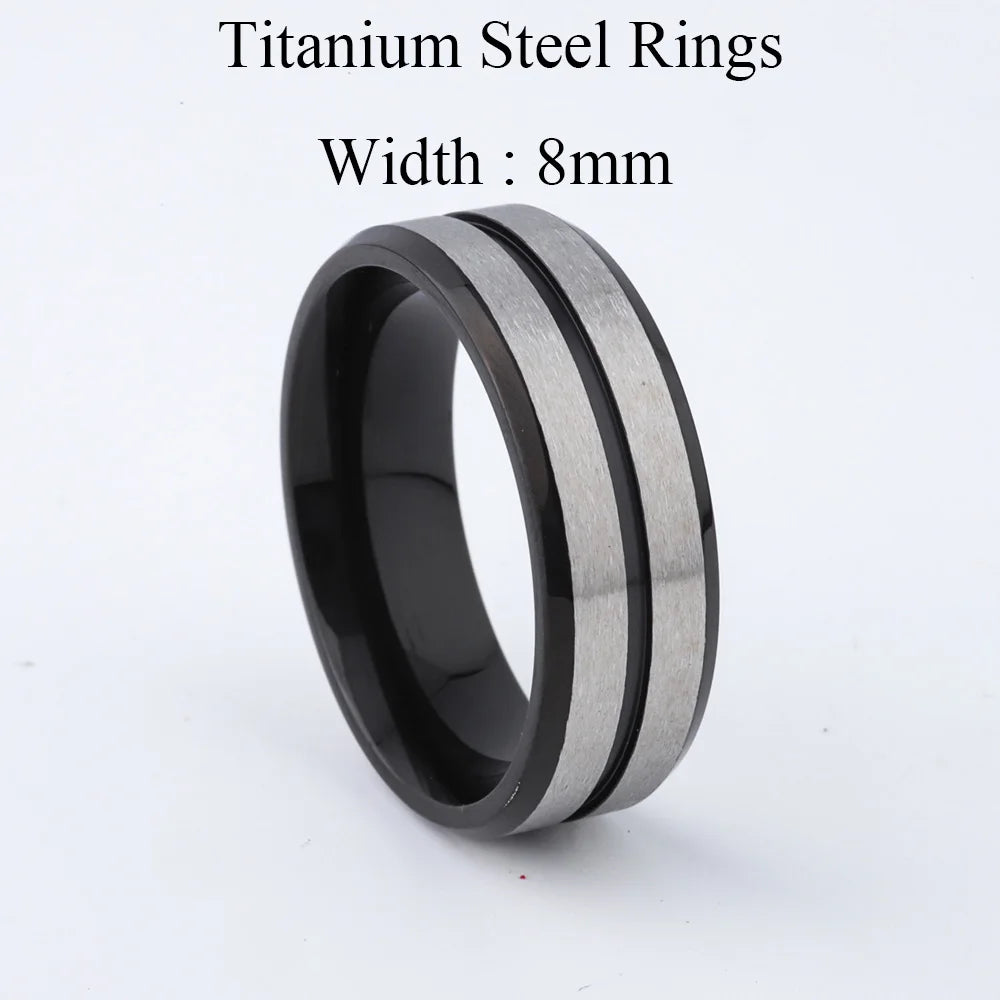 Titanium Rings for Men Wedding Bands or Anniversary Gifts