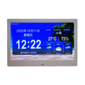 10 Inch Large Table Display 3 Alarms 8 Languages 5 Medicine Reminder White Wifi Led Clock With Photo Video Playback