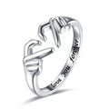 Heart Love Gesture Engraved Classic Statement Ring Sweet Minimalist Fashion Daily Wear Engagement Party Gift Jewelry