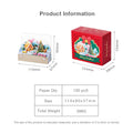 3D Paper Christmas Calendar Desk Decoration Loose Leaf Notes Multi-layer Hollow Design Box Included for Christmas