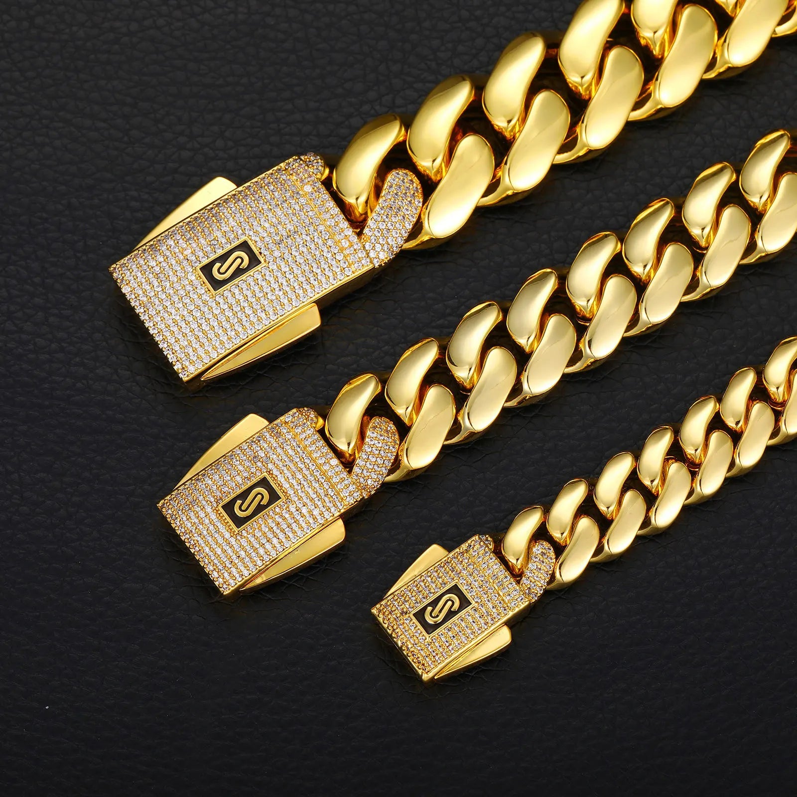 Miami Cuban Link 18K Gold Bracelet Mens