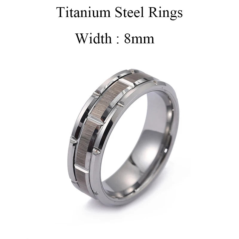 Titanium Rings for Men Wedding Bands or Anniversary Gifts