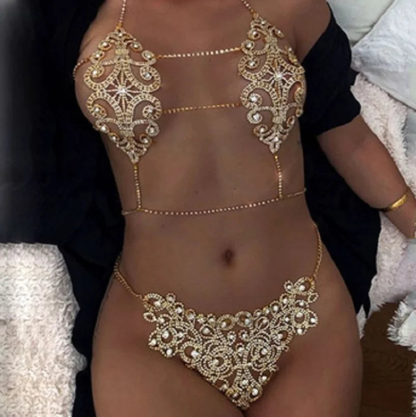 Chain Body Lingerie Set