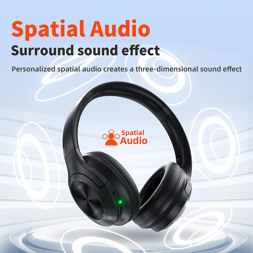 QERE E80 2025 Hot Selling Wireless Headphones Active Noise Cancelling 40mm Speaker 25dB ANC