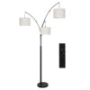 Mid-Century Arc Floor Lamp E26 3 LED Bulbs Adjustable Metal Pole Metal Shade High CRI 90 Dimmable Bedroom Living Room Office