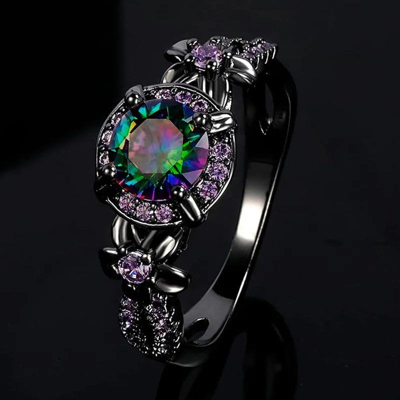 Butterfly Bow Flower Ring for Women Chic Cute Colorful Fashion Statement Jewelry Gift