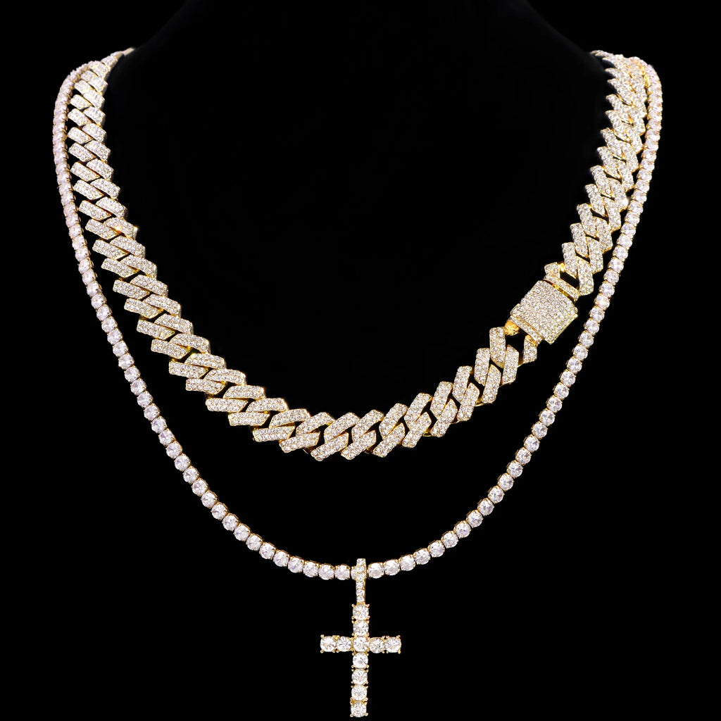 Cuban Link Chain Necklaces Couple Jewelry