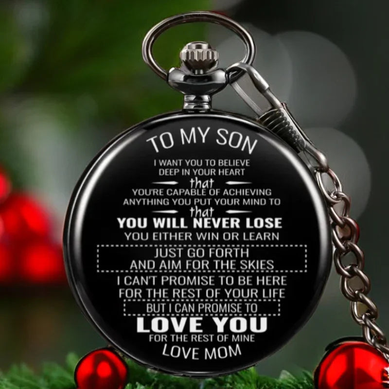 To My Son Black  Quartz Pocket