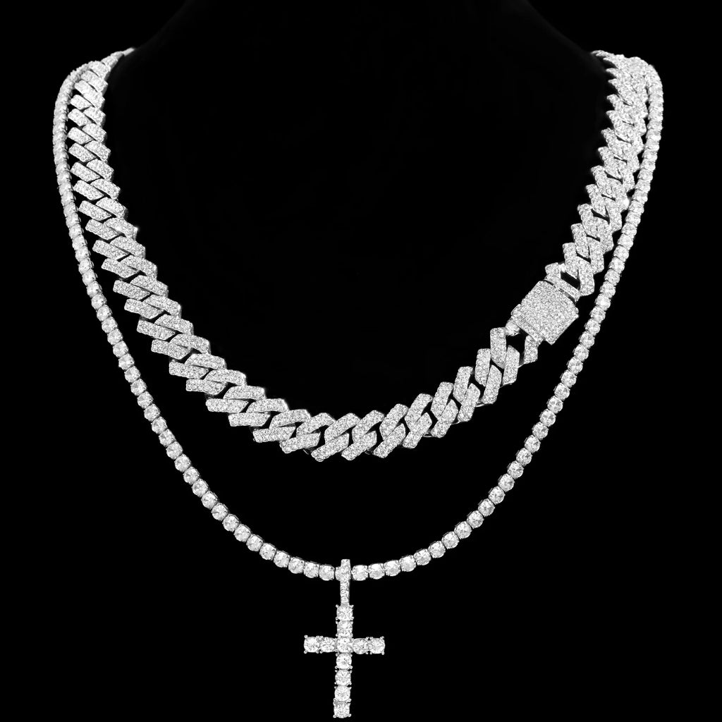 Cuban Link Chain Necklaces Couple Jewelry