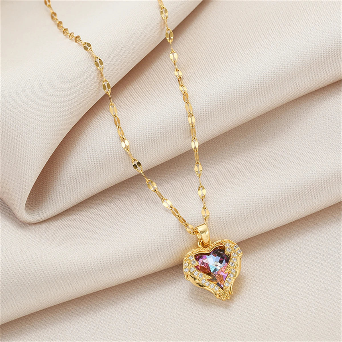 Ocean Heart Pendant Necklace