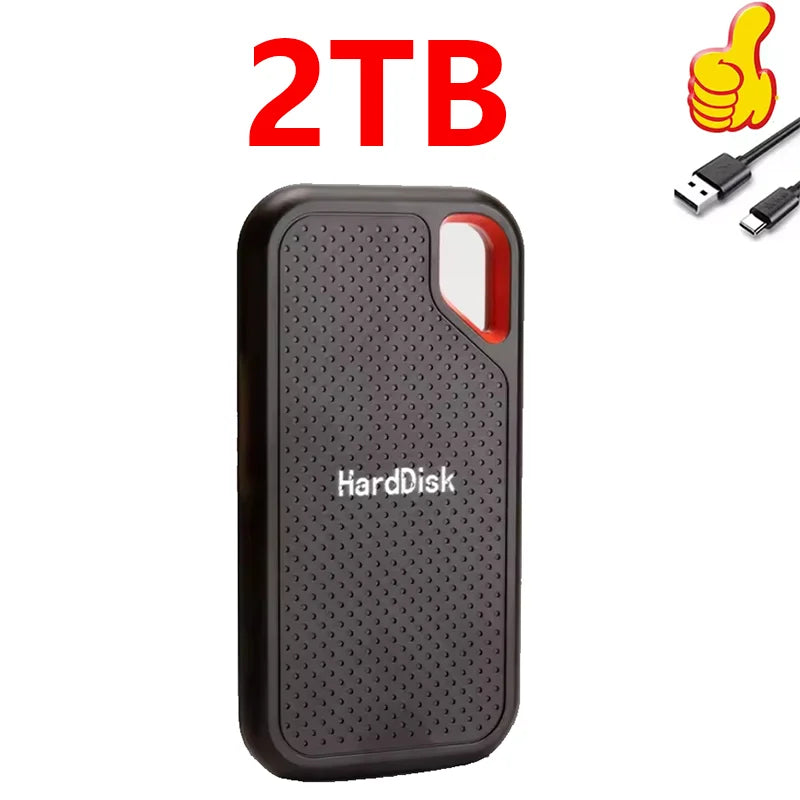 Huge Capacity Portable SSD 128TB High Speed External Hard Drive 1TB Hard Disk 2TB 4TB USB 3.1 Storage Device for Laptop/PC/Phone