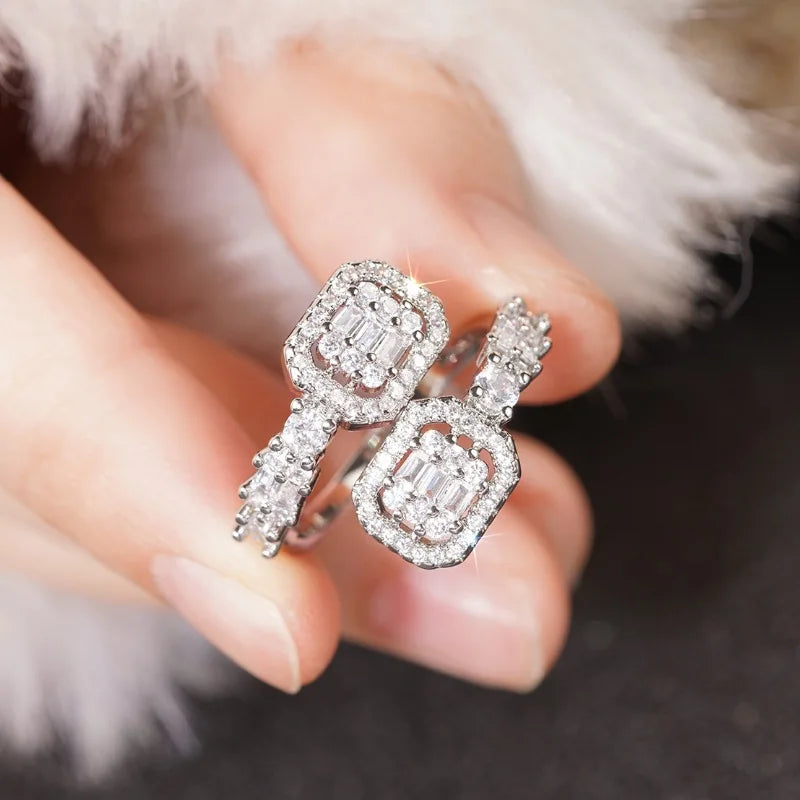 Water-Drop Diamond Engagement Band