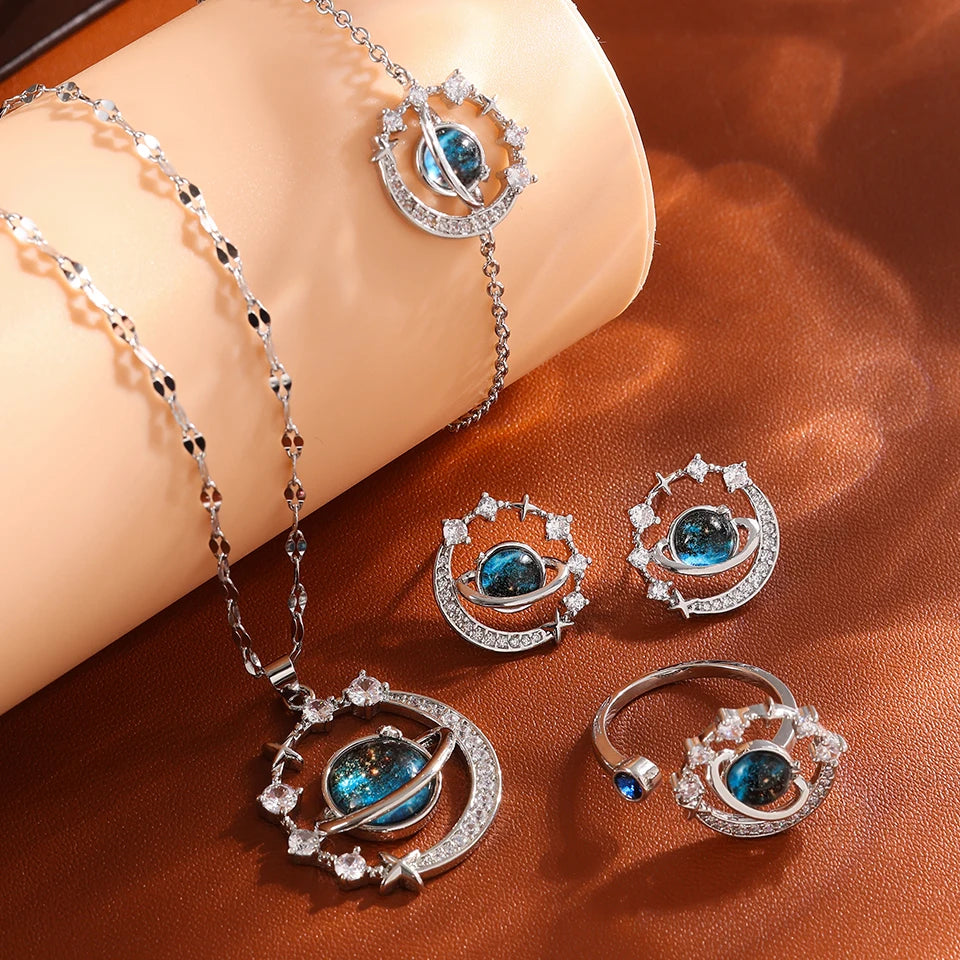 Star Series Necklace Planet Moon Astronaut Pendant Necklaces