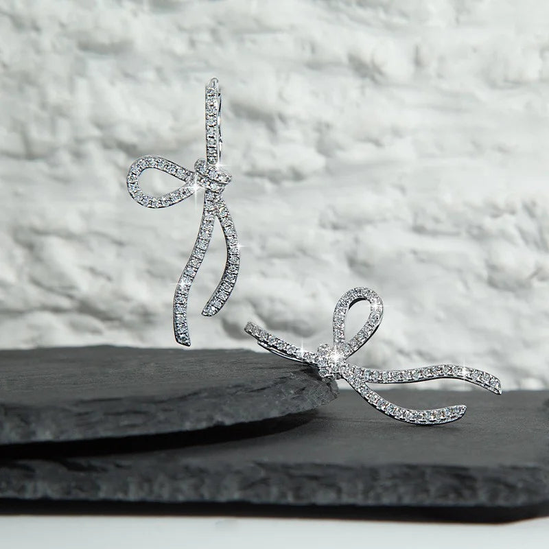 s925 Silver Classic Bowknot Earring