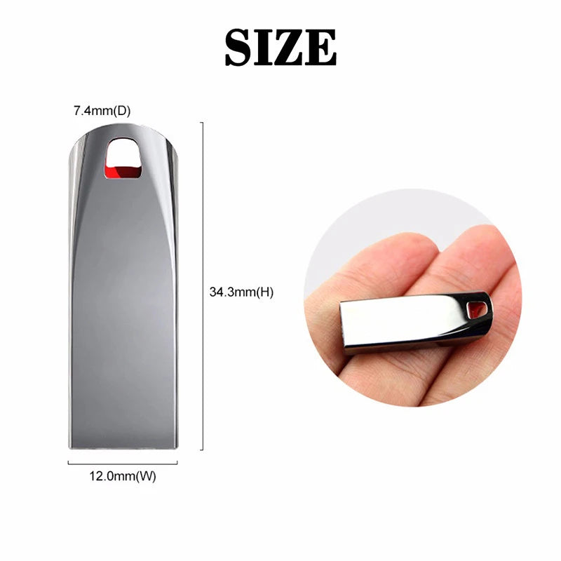 2TB Usb 3.0 Flash Drives High Speed Metal Pendrive 1TB 512GB 256GB Portable Usb Drive Waterproof Memoria Usb Flash Disk