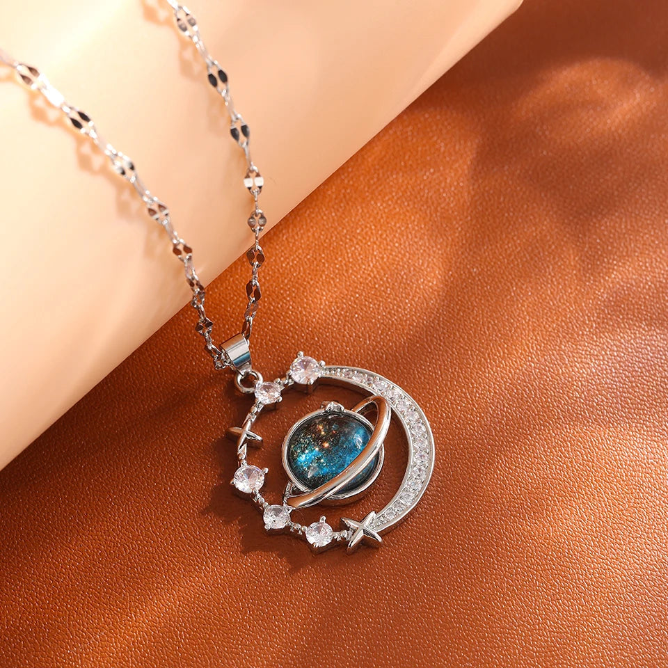 Star Series Necklace Planet Moon Astronaut Pendant Necklaces