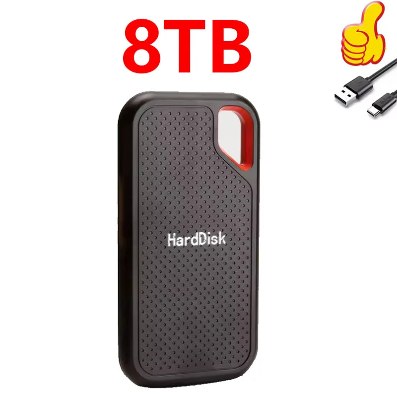 Huge Capacity Portable SSD 128TB High Speed External Hard Drive 1TB Hard Disk 2TB 4TB USB 3.1 Storage Device for Laptop/PC/Phone