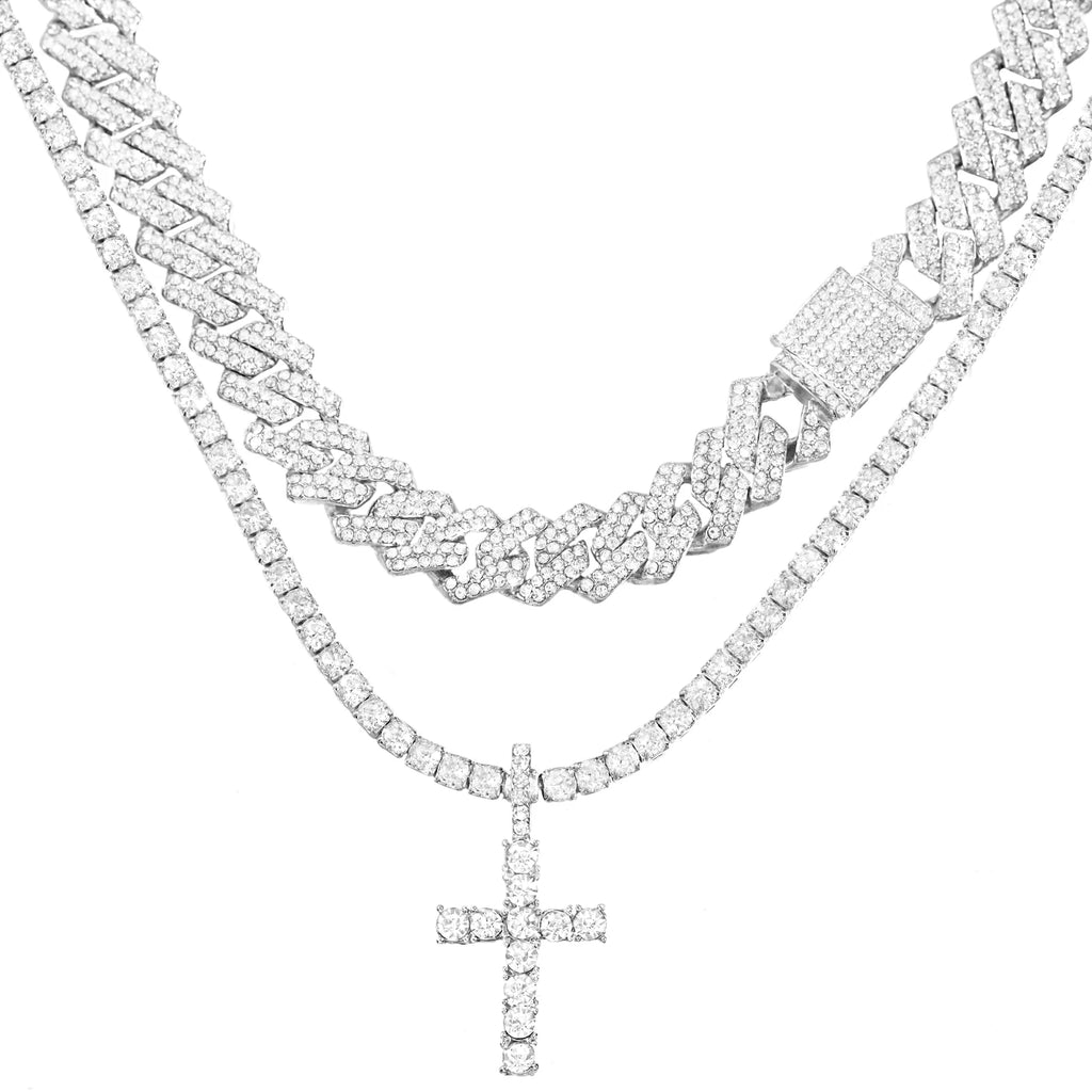 Cuban Link Chain Necklaces Couple Jewelry
