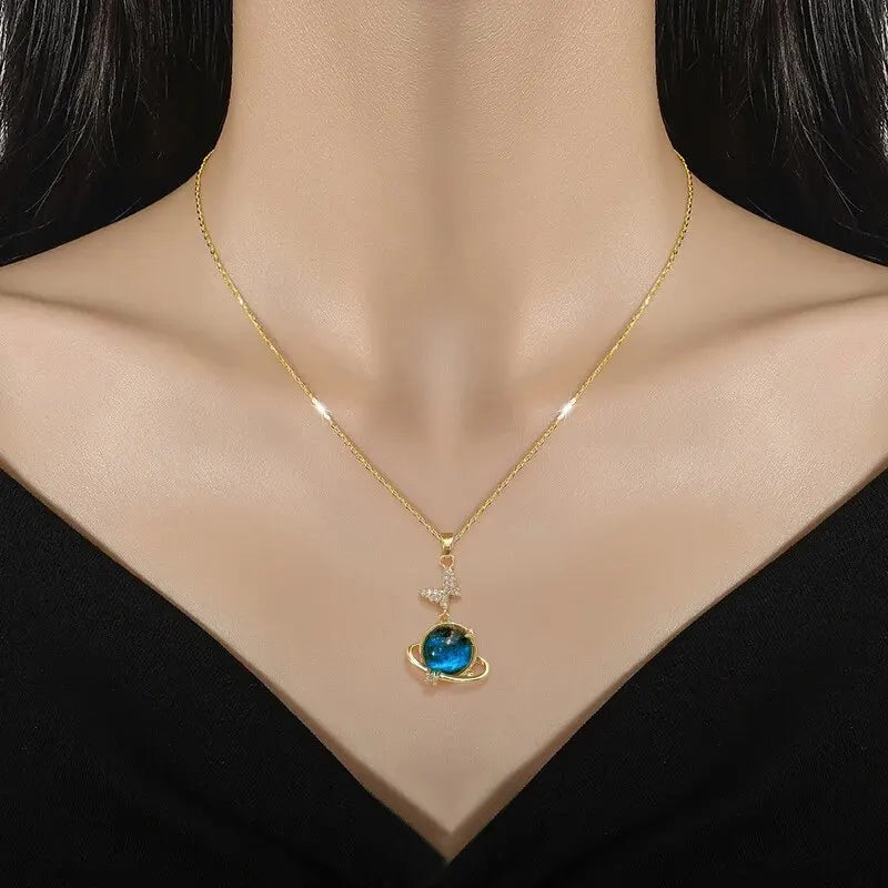Star Series Necklace Planet Moon Astronaut Pendant Necklaces