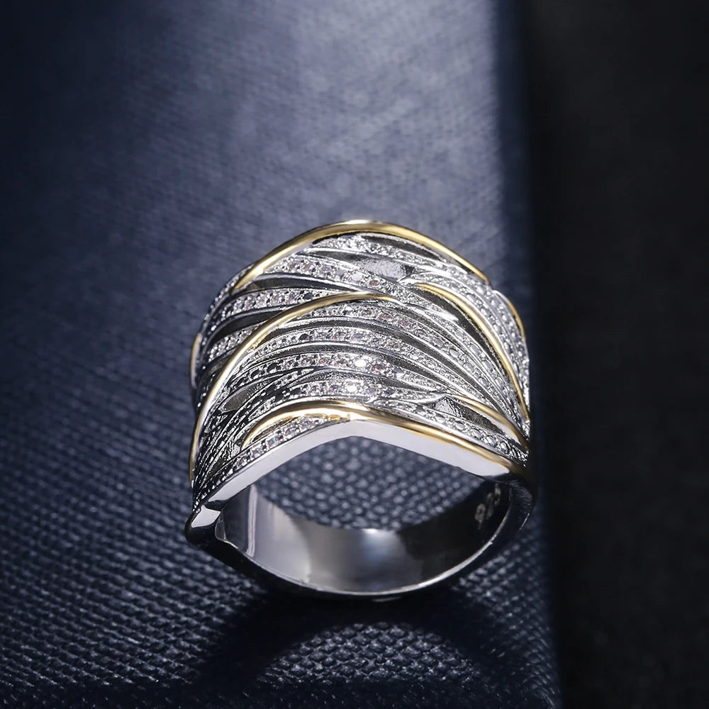Two Tone Personality Women's Ring