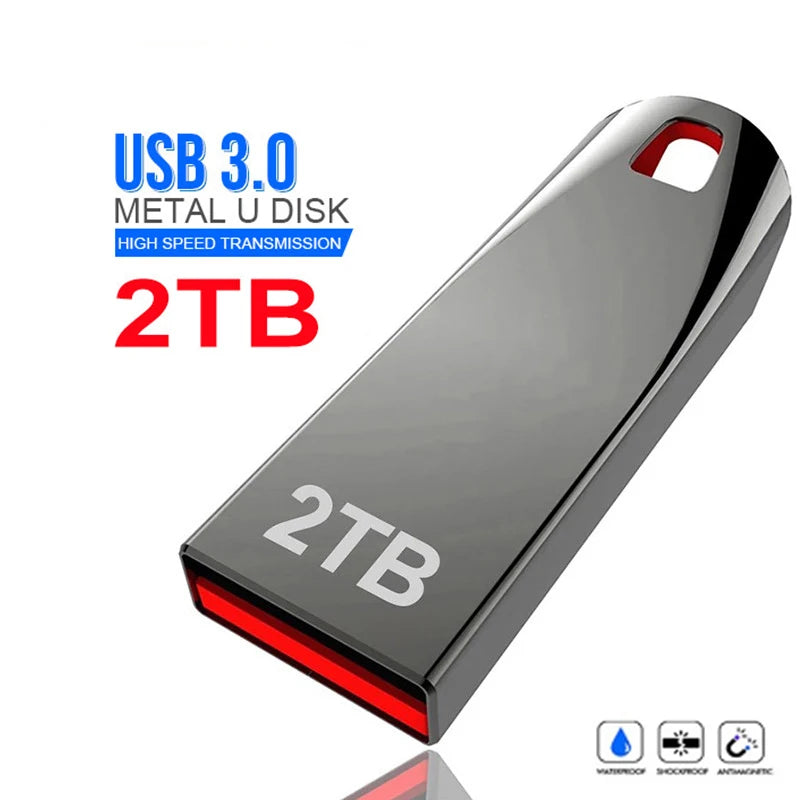 2TB Usb 3.0 Flash Drives High Speed Metal Pendrive 1TB 512GB 256GB Portable Usb Drive Waterproof Memoria Usb Flash Disk