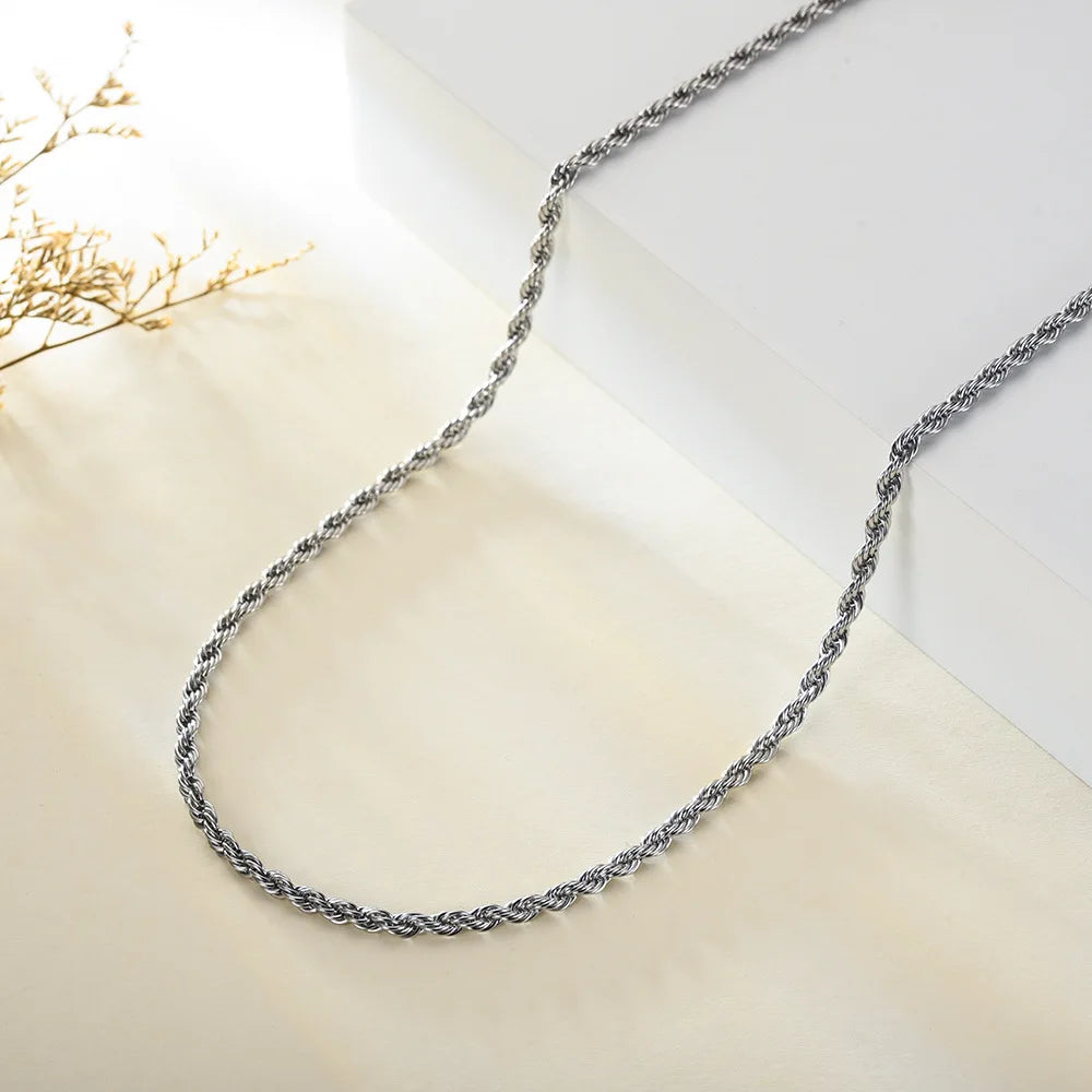 Cross Pendant Necklace with a 4mm Zircon Tennis Chain Men or Women Necklace