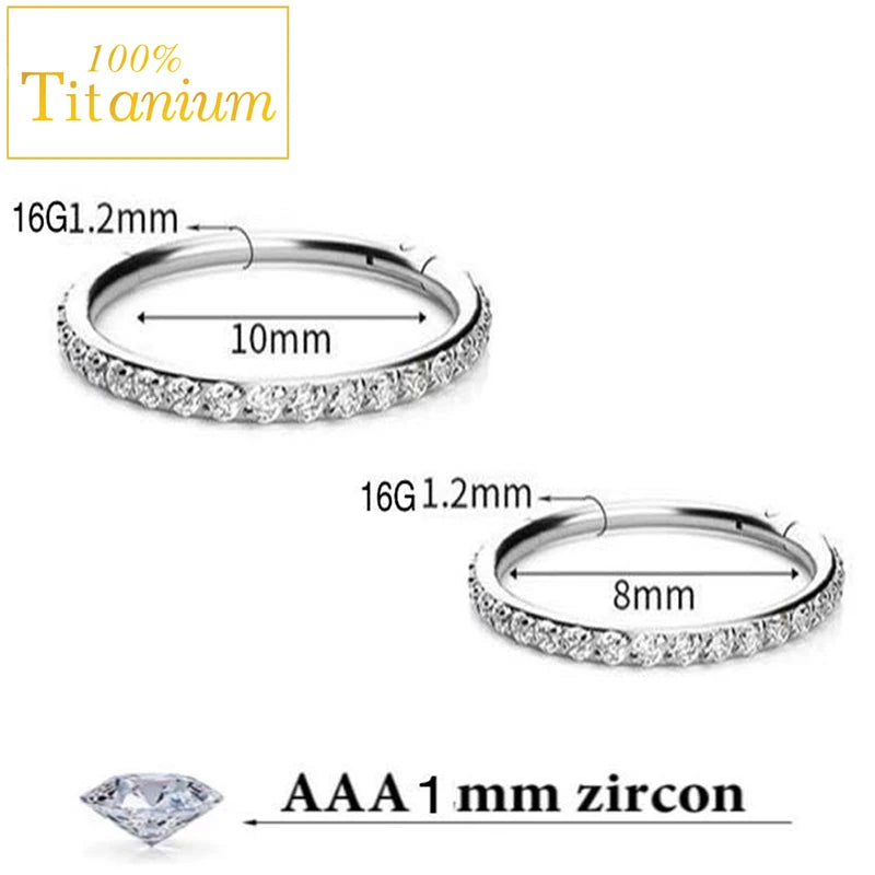 16g Daith Helix Piercing Earrings or Nasal Septum