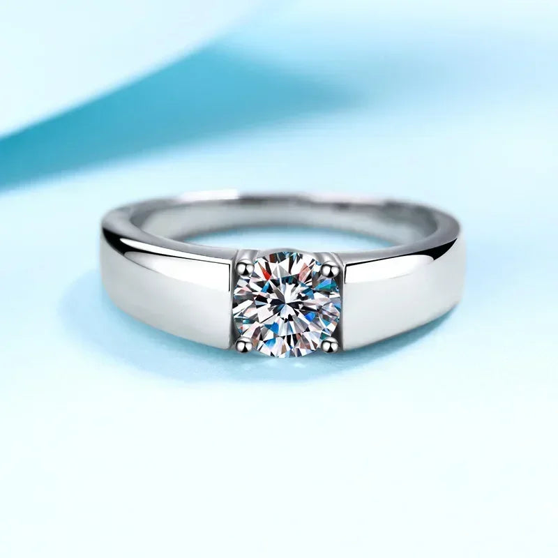 Elegant Design 0.5/1/1.5 Carat Couples Ring, Women and Men
