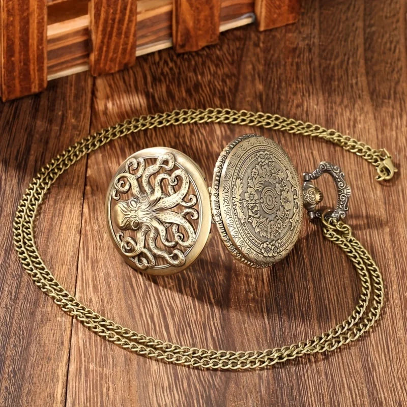 Kraken Of the Seas Quartz Pocket Watch