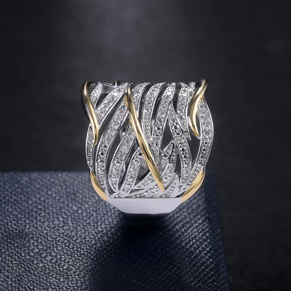 Two Tone Personality Women's Ring
