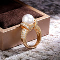 Pearl and Gold Wedding Ring