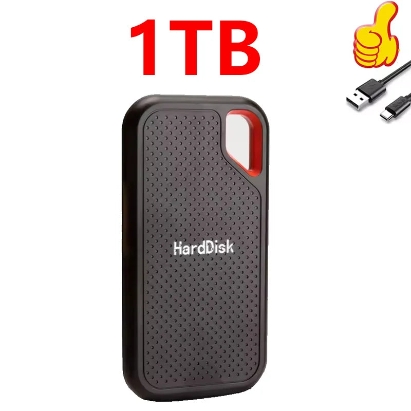 Huge Capacity Portable SSD 128TB High Speed External Hard Drive 1TB Hard Disk 2TB 4TB USB 3.1 Storage Device for Laptop/PC/Phone