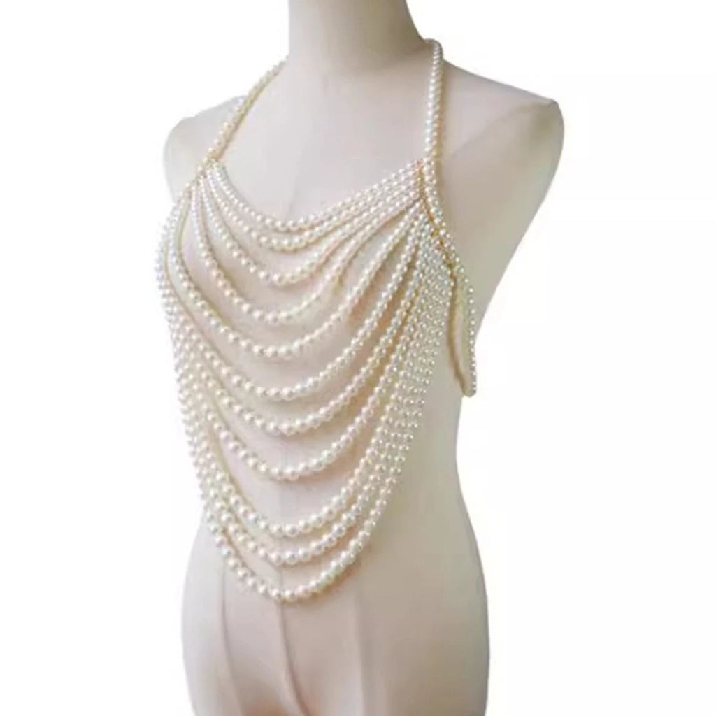  Luxury Handmade Beaded Bridal Shoulder Body Jewelry Chain,