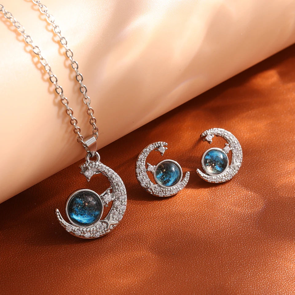 Star Series Necklace Planet Moon Astronaut Pendant Necklaces