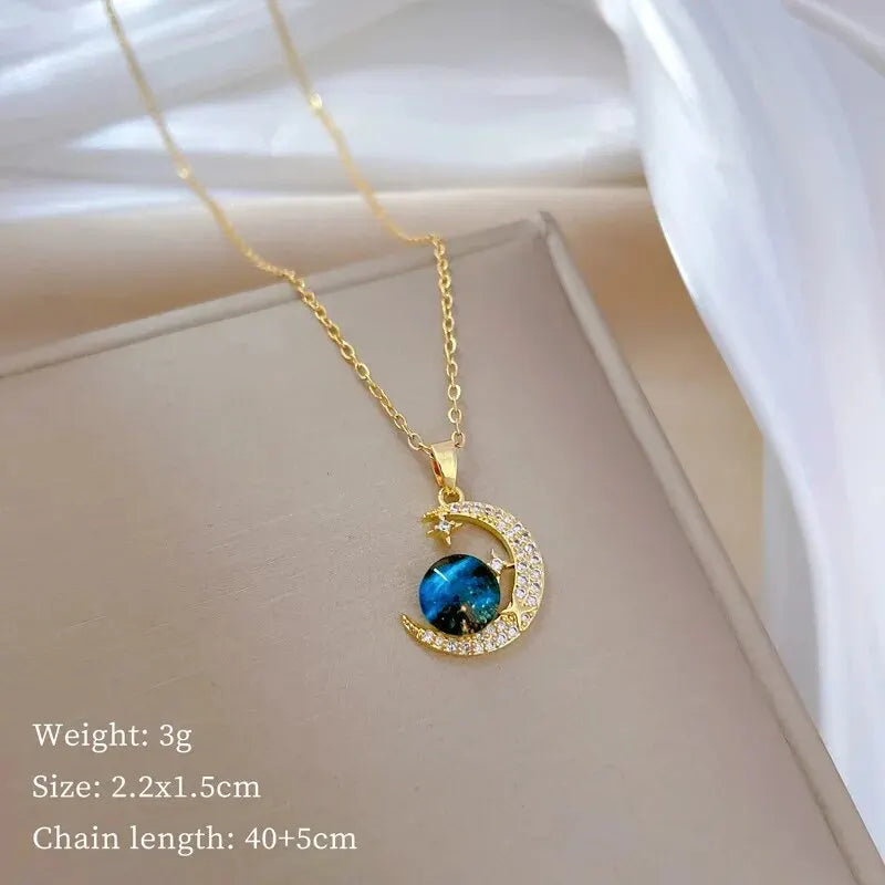Star Series Necklace Planet Moon Astronaut Pendant Necklaces