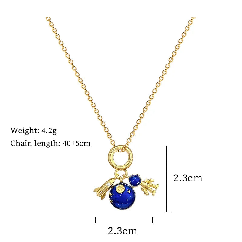 Star Series Necklace Planet Moon Astronaut Pendant Necklaces