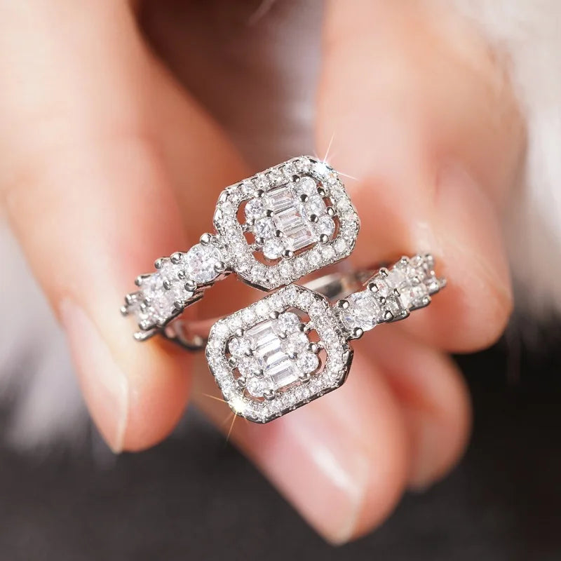 Water-Drop Diamond Engagement Band