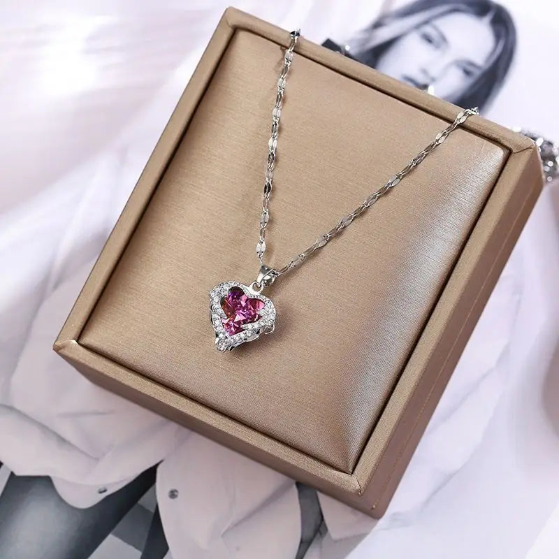 Ocean Heart Pendant Necklace